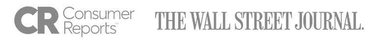 quotacy-in-the-news-logos-mobile Image of the Consumer Reports logo and The Wall Street Journal logo.
