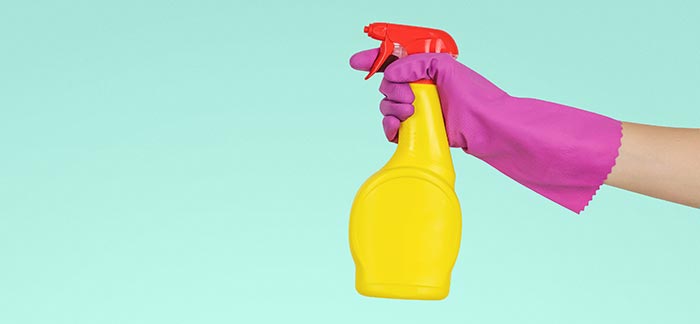 bright cleaning supplies for Quotacy blog 8 Deep Cleaning Tips to Prep for the Spring Season