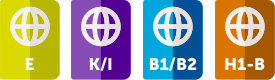 most visa types icons