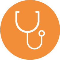 medical_exam_icon Orange medical exam icon.