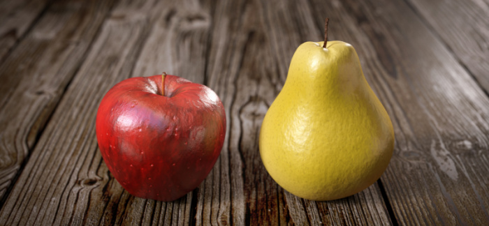 apple and pear for Quotacy blog Term Life Insurance versus Permanent Life Insurance